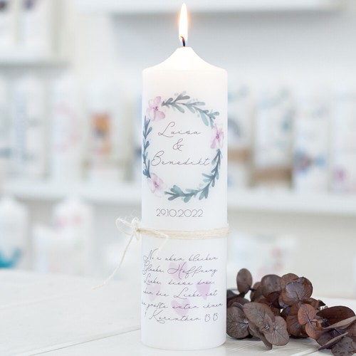 Hochzeitskerze mit designdruck - hochzeitskerze,