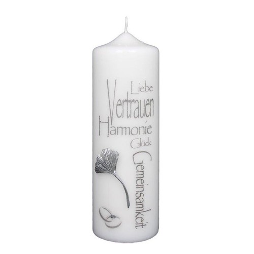 Kerze zur silbernen hochzeit - kerze,