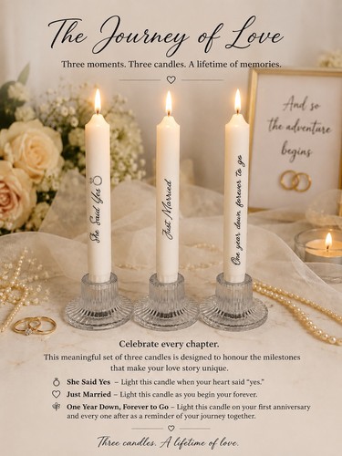 Kerzenset verlobung hochzeit - kerzenset,