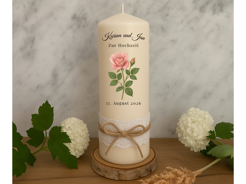 Kerze hochzeit personalisiert - kerze,