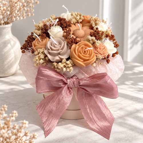 Geschenkbox mit blumenkerzen - mit,