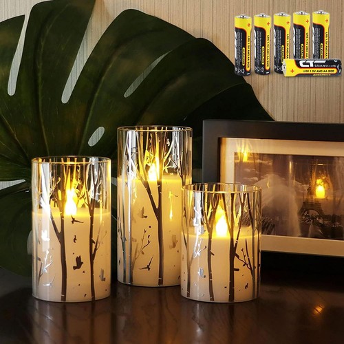 Flammenlose kerzen glas - im,