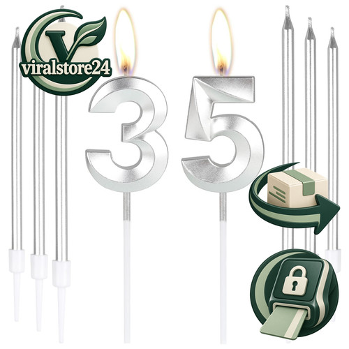Kerzen geburtstag silberne - kerzen,