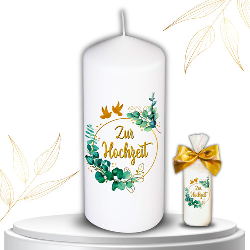Hochzeitskerze eukalyptus - hochzeitskerze,