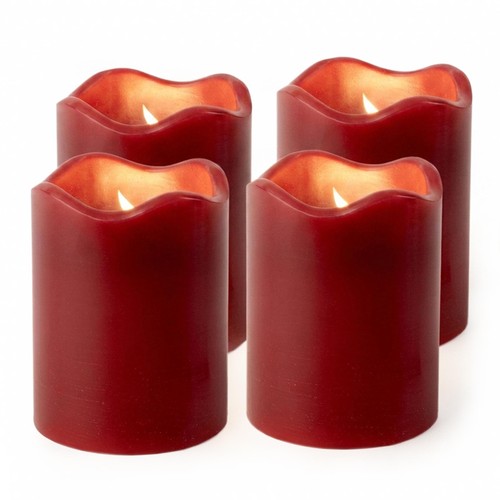 Led wachs kerze rot timer - led,