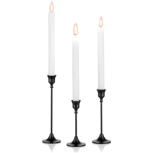 Kerzenhalter schwarz set - kerzenhalter,