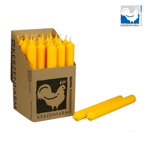 Stabkerze gelb 180x22mm - stabkerze,