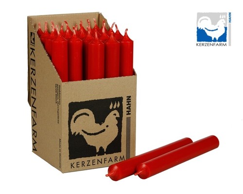 Stabkerzen rot 18cm - rot,