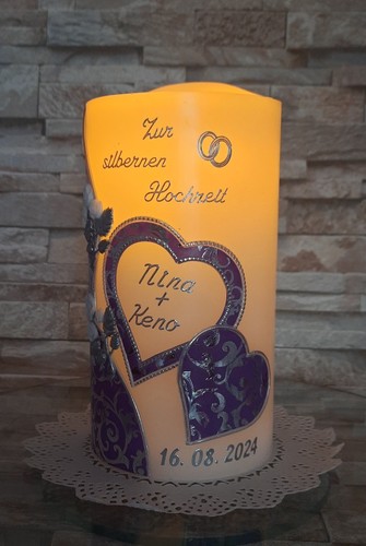 Geschenkkerze hochzeit - geschenkkerze,